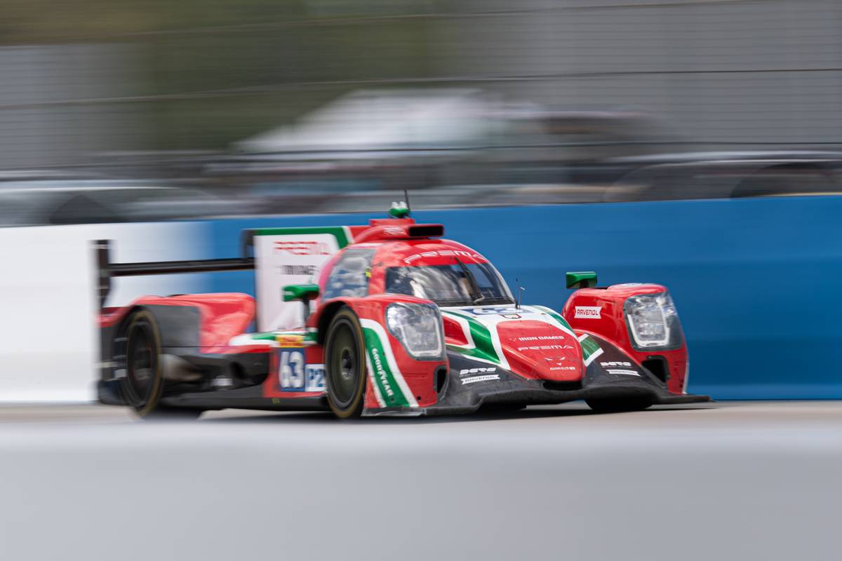 Doriane Pin (FRA) / Mirko Bortolotti (ITA) / Daniil Kvyat (RUS) #63 Prema Racing Oreca 07 - Gibson.  17.03.2023.  Campeonato Mundial de Resistencia de la FIA, Ronda 1, 1000 millas de Sebring, Sebring, Florida, EE. UU.  - www.xpbimages.com, Correo electrónico: request@xpbimages.com © Derechos de autor: Price / XPB Images