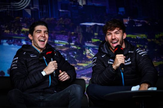 Esteban Ocon (FRA), Alpine F1 Team and Pierre Gasly (FRA), Alpine F1 Team 
01.04.2023. Formula 1 World Championship, Rd 3, Australian Grand Prix, Albert Park, Melbourne, Australia, Qualifying Day.
- www.xpbimages.com, EMail: requests@xpbimages.com © Copyright: Charniaux / XPB Images
