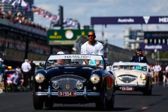 Lewis Hamilton (GBR), Mercedes AMG F1  
02.04.2023. Formula 1 World Championship, Rd 3, Australian Grand Prix, Albert Park, Melbourne, Australia, Race Day.
- www.xpbimages.com, EMail: requests@xpbimages.com © Copyright: Charniaux / XPB Images