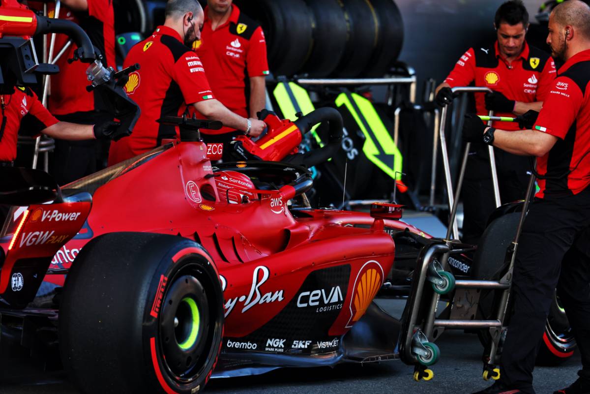 Charles Leclerc (MON) Ferrari SF-23 in the pits.
28.04.2023. Formula 1 World Championship, Rd 4, Azerbaijan Grand Prix, Baku Street Circuit, Azerbaijan, Qualifying Day.
- www.xpbimages.com, EMail: requests@xpbimages.com © Copyright: Coates / XPB Images