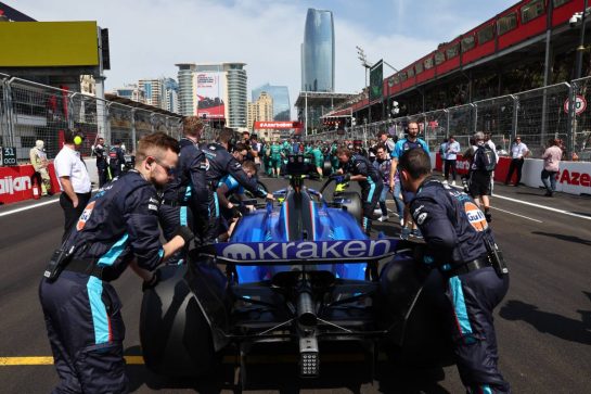 Logan Sargeant (USA) Williams Racing on the grid.
30.04.2023. Formula 1 World Championship, Rd 4, Azerbaijan Grand Prix, Baku Street Circuit, Azerbaijan, Race Day.
- www.xpbimages.com, EMail: requests@xpbimages.com © Copyright: Batchelor / XPB Images