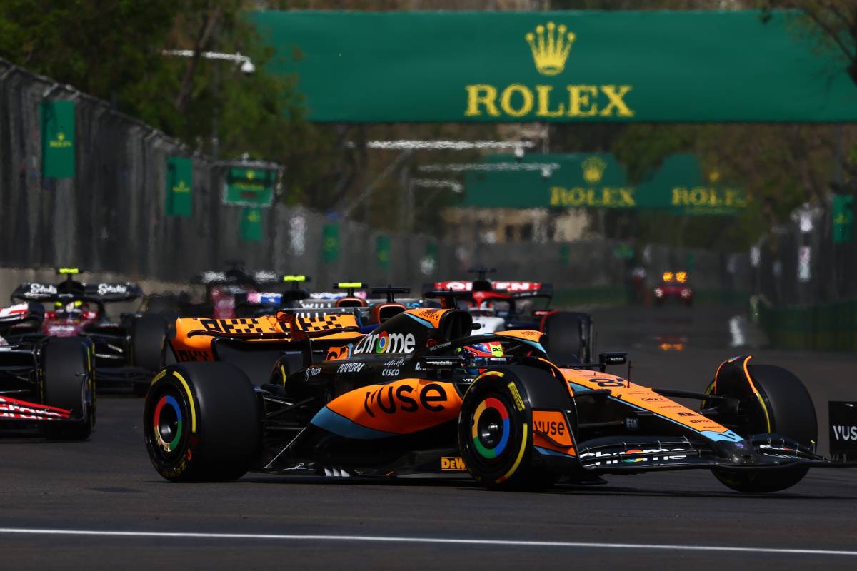 Oscar Piastri (AUS) McLaren MCL60. 30.04.2023. Formula 1 World Championship, Rd 4, Azerbaijan Grand Prix, Baku Street Circuit, Azerbaijan, Race Day. - www.xpbimages.com, EMail: requests@xpbimages.com © Copyright: Charniaux / XPB Images