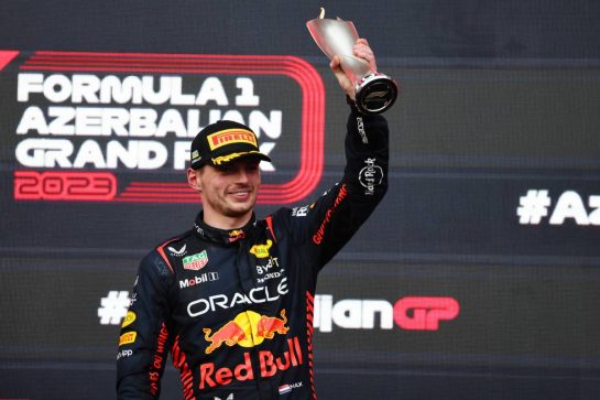 2nd place Max Verstappen (NLD) Red Bull Racing RB19.
30.04.2023. Formula 1 World Championship, Rd 4, Azerbaijan Grand Prix, Baku Street Circuit, Azerbaijan, Race Day.
- www.xpbimages.com, EMail: requests@xpbimages.com © Copyright: Batchelor / XPB Images