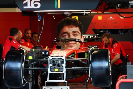 Ferrari SF-23 of Charles Leclerc (MON) Ferrari being prepared with a giant cut out of his head in the cockpit.
04.05.2023. Formula 1 World Championship, Rd 5, Miami Grand Prix, Miami, Florida, USA, Preparation Day.
- www.xpbimages.com, EMail: requests@xpbimages.com © Copyright: Coates / XPB Images