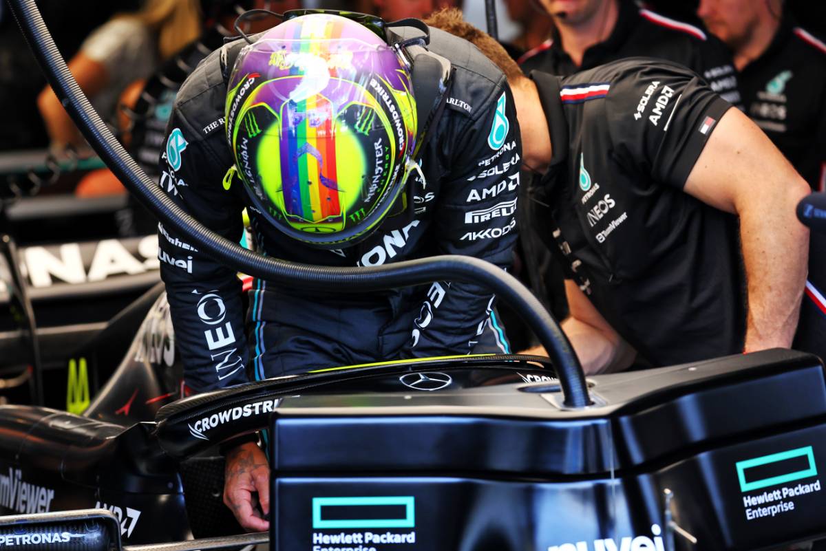 Lewis Hamilton (GBR) Mercedes AMG F1 W14. 05.05.2023. Formula 1 World Championship, Rd 5, Miami Grand Prix, Miami, Florida, USA, Practice Day. - www.xpbimages.com, EMail: requests@xpbimages.com © Copyright: Batchelor / XPB Images