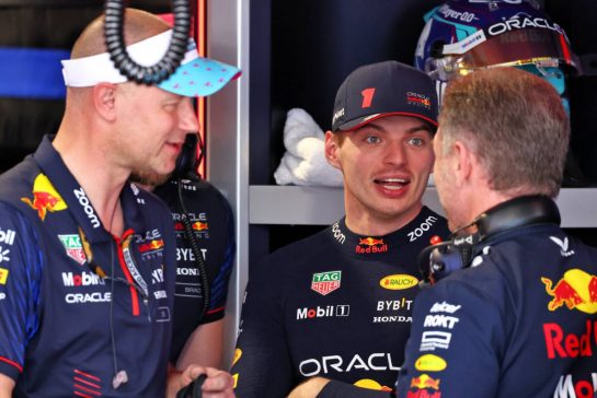 Max Verstappen (NLD) Red Bull Racing with Christian Horner (GBR) Red Bull Racing Team Principal.
05.05.2023. Formula 1 World Championship, Rd 5, Miami Grand Prix, Miami, Florida, USA, Practice Day.
- www.xpbimages.com, EMail: requests@xpbimages.com © Copyright: Coates / XPB Images