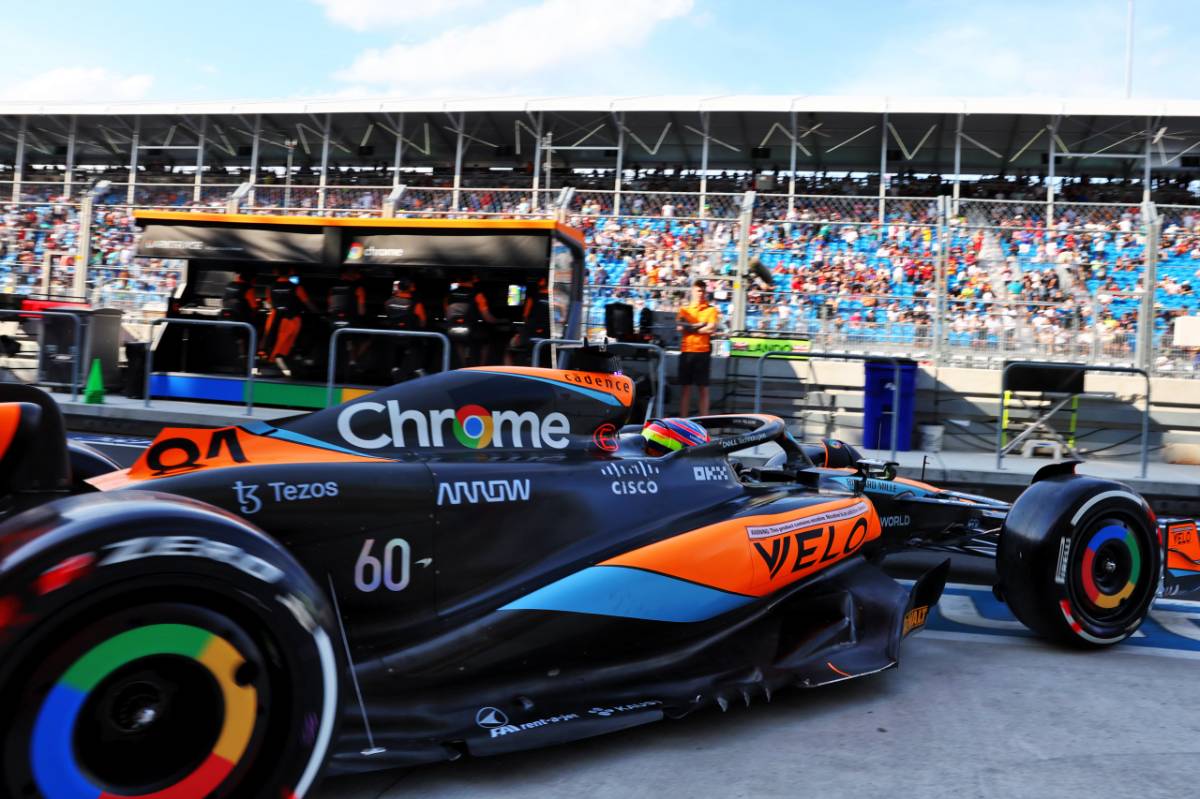 Oscar Piastri (AUS) McLaren MCL60 leaves the pits. 05.05.2023. Formula 1 World Championship, Rd 5, Miami Grand Prix, Miami, Florida, USA, Practice Day. - www.xpbimages.com, EMail: requests@xpbimages.com © Copyright: Batchelor / XPB Images