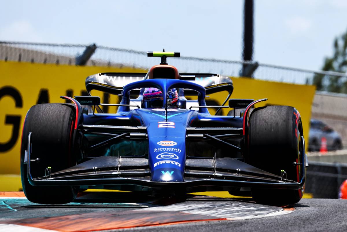 Logan Sargeant (USA) Williams Racing FW45. 06.05.2023. Formula 1 World Championship, Rd 5, Miami Grand Prix, Miami, Florida, USA, Qualifying Day. - www.xpbimages.com, EMail: requests@xpbimages.com © Copyright: Coates / XPB Images