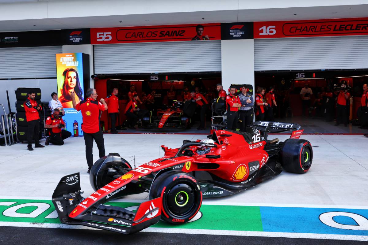 Charles Leclerc (MON) Ferrari SF-23 leaves the pits.
06.05.2023. Formula 1 World Championship, Rd 5, Miami Grand Prix, Miami, Florida, USA, Qualifying Day.
- www.xpbimages.com, EMail: requests@xpbimages.com © Copyright: Batchelor / XPB Images
