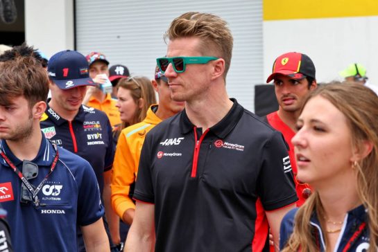 Nico Hulkenberg (GER) Haas F1 Team on the drivers' parade.
07.05.2023. Formula 1 World Championship, Rd 5, Miami Grand Prix, Miami, Florida, USA, Race Day.
- www.xpbimages.com, EMail: requests@xpbimages.com © Copyright: Batchelor / XPB Images