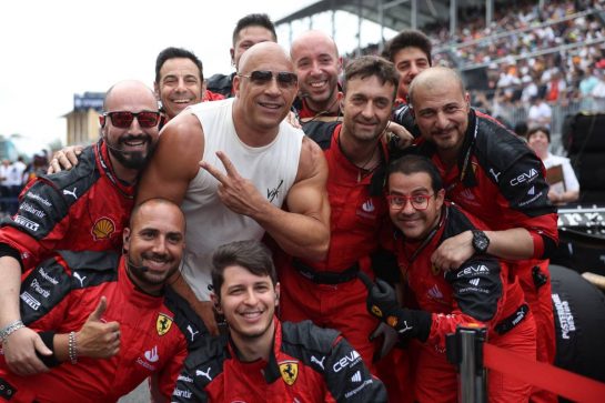 Vin Diesel (USA) Actor with Ferrari on the grid.
07.05.2023. Formula 1 World Championship, Rd 5, Miami Grand Prix, Miami, Florida, USA, Race Day.
- www.xpbimages.com, EMail: requests@xpbimages.com © Copyright: Gilbert / XPB Images