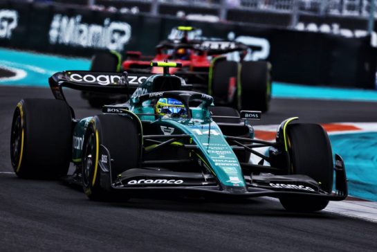 Fernando Alonso (ESP) Aston Martin F1 Team AMR23.
07.05.2023. Formula 1 World Championship, Rd 5, Miami Grand Prix, Miami, Florida, USA, Race Day.
- www.xpbimages.com, EMail: requests@xpbimages.com © Copyright: Charniaux / XPB Images
