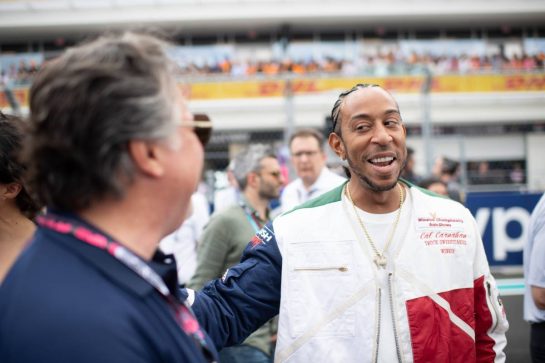 Ludacris (USA) Rapper on the grid with Michael Andretti (USA) on the grid.
07.05.2023. Formula 1 World Championship, Rd 5, Miami Grand Prix, Miami, Florida, USA, Race Day.
- www.xpbimages.com, EMail: requests@xpbimages.com © Copyright: Price / XPB Images