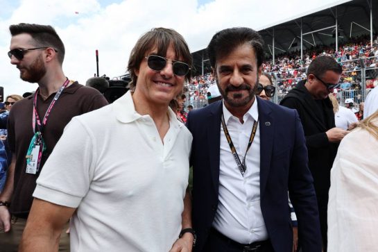 (L to R): Tom Cruise (USA) Actor with Mohammed Bin Sulayem (UAE) FIA President on the grid.
07.05.2023. Formula 1 World Championship, Rd 5, Miami Grand Prix, Miami, Florida, USA, Race Day.
- www.xpbimages.com, EMail: requests@xpbimages.com © Copyright: Moy / XPB Images