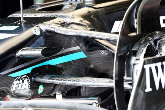 Mercedes AMG F1 W14 front suspension detail.
25.05.2023. Formula 1 World Championship, Rd 7, Monaco Grand Prix, Monte Carlo, Monaco, Preparation Day.
- www.xpbimages.com, EMail: requests@xpbimages.com © Copyright: Batchelor / XPB Images