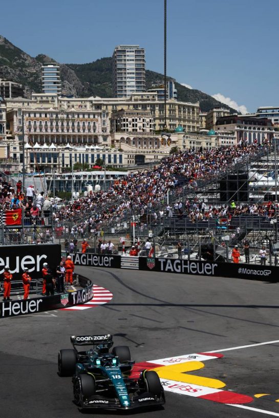 Lance Stroll (CDN) Aston Martin F1 Team AMR23.
26.05.2023. Formula 1 World Championship, Rd 7, Monaco Grand Prix, Monte Carlo, Monaco, Practice Day.
- www.xpbimages.com, EMail: requests@xpbimages.com © Copyright: Batchelor / XPB Images