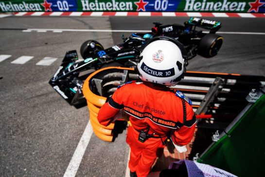 George Russell (GBR) Mercedes AMG F1 W14.
26.05.2023. Formula 1 World Championship, Rd 7, Monaco Grand Prix, Monte Carlo, Monaco, Practice Day.
- www.xpbimages.com, EMail: requests@xpbimages.com © Copyright: Price / XPB Images