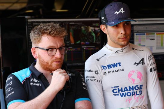 (L to R): Josh Peckett (GBR) Alpine F1 Team Race Engineer with Esteban Ocon (FRA) Alpine F1 Team.
27.05.2023. Formula 1 World Championship, Rd 7, Monaco Grand Prix, Monte Carlo, Monaco, Qualifying Day.
- www.xpbimages.com, EMail: requests@xpbimages.com © Copyright: Batchelor / XPB Images