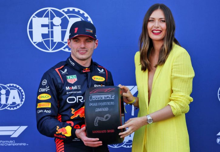 Max Verstappen (NLD) Red Bull Racing receives the Pirelli Pole Position Award. 27.05.2023. Formula 1 World Championship, Rd 7, Monaco Grand Prix, Monte Carlo, Monaco, Qualifying Day. - www.xpbimages.com, EMail: requests@xpbimages.com © Copyright: Batchelor / XPB Images
