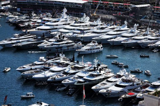 Boats in the scenic Monaco Harbour.
27.05.2023. Formula 1 World Championship, Rd 7, Monaco Grand Prix, Monte Carlo, Monaco, Qualifying Day.
- www.xpbimages.com, EMail: requests@xpbimages.com © Copyright: Moy / XPB Images