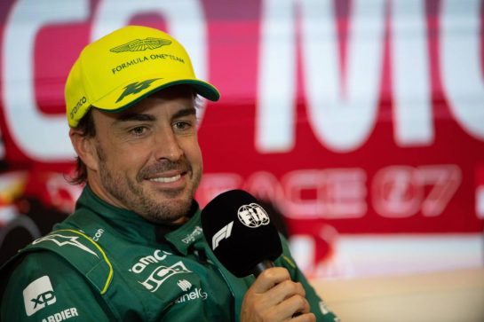 Fernando Alonso (ESP) Aston Martin F1 Team in the post qualifying FIA Press Conference.
27.05.2023. Formula 1 World Championship, Rd 7, Monaco Grand Prix, Monte Carlo, Monaco, Qualifying Day.
- www.xpbimages.com, EMail: requests@xpbimages.com © Copyright: Price / XPB Images