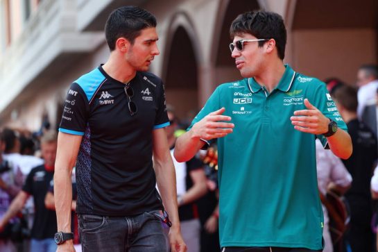 (L to R): Esteban Ocon (FRA) Alpine F1 Team with Lance Stroll (CDN) Aston Martin F1 Team on the drivers' parade.
28.05.2023. Formula 1 World Championship, Rd 7, Monaco Grand Prix, Monte Carlo, Monaco, Race Day.
- www.xpbimages.com, EMail: requests@xpbimages.com © Copyright: Batchelor / XPB Images