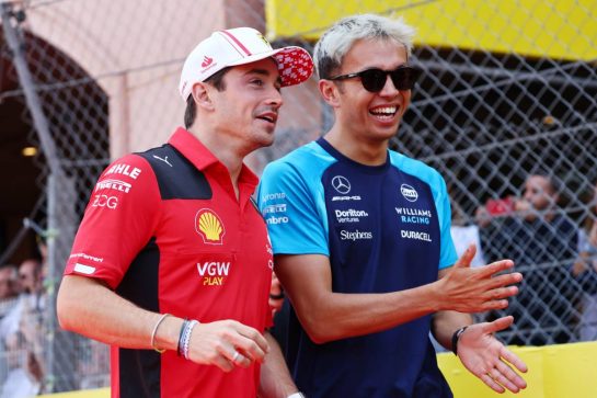 (L to R): Charles Leclerc (MON) Ferrari and Alexander Albon (THA) Williams Racing on the drivers' parade.
28.05.2023. Formula 1 World Championship, Rd 7, Monaco Grand Prix, Monte Carlo, Monaco, Race Day.
- www.xpbimages.com, EMail: requests@xpbimages.com © Copyright: Batchelor / XPB Images