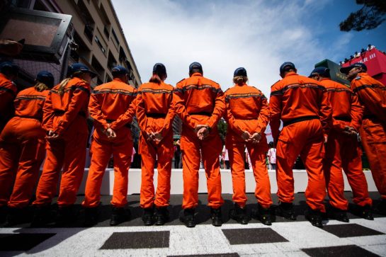 Marshals on the grid.
28.05.2023. Formula 1 World Championship, Rd 7, Monaco Grand Prix, Monte Carlo, Monaco, Race Day.
- www.xpbimages.com, EMail: requests@xpbimages.com © Copyright: Price / XPB Images
