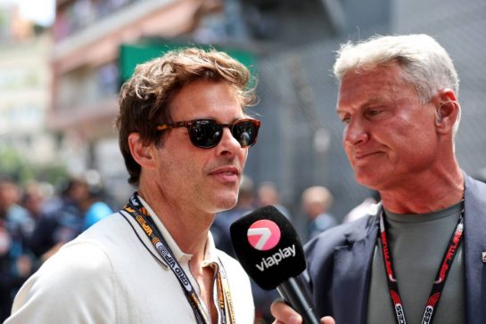 James Marsden (USA) Actor on the grid with David Coulthard (GBR).
28.05.2023. Formula 1 World Championship, Rd 7, Monaco Grand Prix, Monte Carlo, Monaco, Race Day.
- www.xpbimages.com, EMail: requests@xpbimages.com © Copyright: Bearne / XPB Images