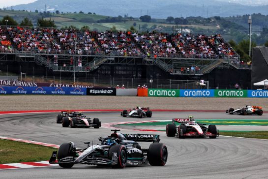 George Russell (GBR) Mercedes AMG F1 W14.
04.06.2023. Formula 1 World Championship, Rd 8, Spanish Grand Prix, Barcelona, Spain, Race Day.
- www.xpbimages.com, EMail: requests@xpbimages.com © Copyright: Batchelor / XPB Images