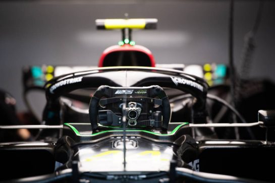 Lewis Hamilton (GBR) Mercedes AMG F1 W14 - steering wheel.
17.06.2023. Formula 1 World Championship, Rd 9, Canadian Grand Prix, Montreal, Canada, Qualifying Day.
- www.xpbimages.com, EMail: requests@xpbimages.com © Copyright: Price / XPB Images