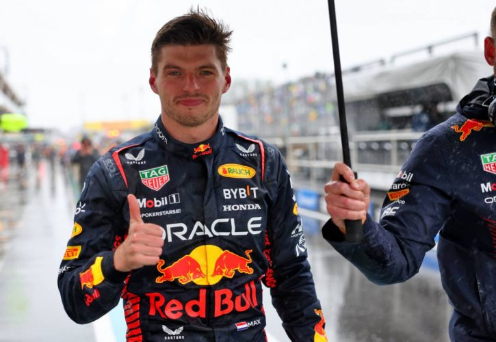 Max Verstappen (NLD) Red Bull Racing celebrates his pole position. 17.06.2023. Formula 1 World Championship, Rd 9, Canadian Grand Prix, Montreal, Canada, Qualifying Day. - www.xpbimages.com, EMail: requests@xpbimages.com © Copyright: Batchelor / XPB Images