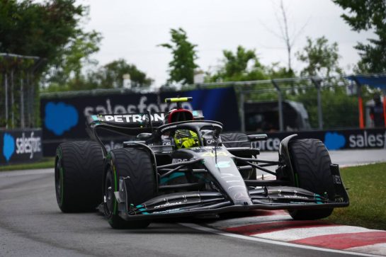 Lewis Hamilton (GBR) Mercedes AMG F1 W14.
17.06.2023. Formula 1 World Championship, Rd 9, Canadian Grand Prix, Montreal, Canada, Qualifying Day.
- www.xpbimages.com, EMail: requests@xpbimages.com © Copyright: Coates / XPB Images