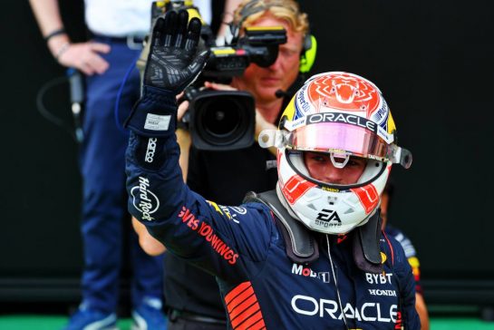 Max Verstappen (NLD) Red Bull Racing celebrates his pole position in qualifying parc ferme.
Formula 1 World Championship, Rd 10, Austrian Grand Prix, Friday 30th June 2023. Spielberg, Austria.
30.06.2023. Formula 1 World Championship, Rd 10, Austrian Grand Prix, Spielberg, Austria, Qualifying Day.
- www.xpbimages.com, EMail: requests@xpbimages.com © Copyright: Batchelor / XPB Images