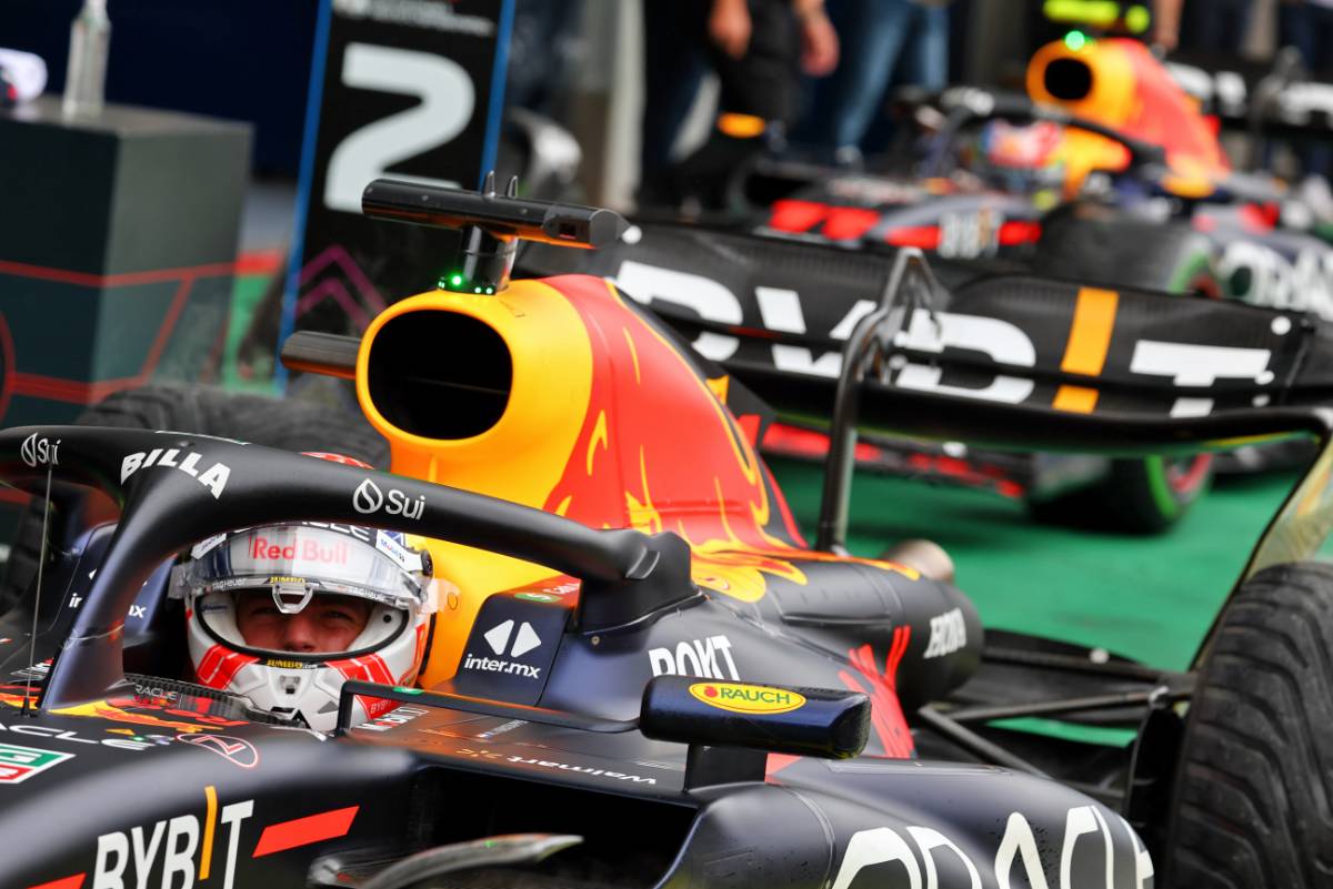 Race winner Max Verstappen (NLD) Red Bull Racing RB19 in parc ferme. 01.07.2023. Formula 1 World Championship, Rd 10, Austrian Grand Prix, Spielberg, Austria, Sprint Day. - www.xpbimages.com, EMail: requests@xpbimages.com © Copyright: Batchelor / XPB Images