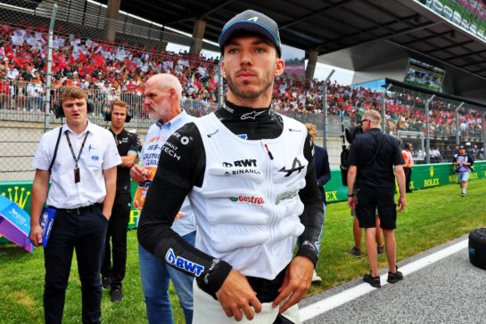 Pierre Gasly (FRA) Alpine F1 Team on the grid.
02.07.2023. Formula 1 World Championship, Rd 10, Austrian Grand Prix, Spielberg, Austria, Race Day.
- www.xpbimages.com, EMail: requests@xpbimages.com © Copyright: Batchelor / XPB Images