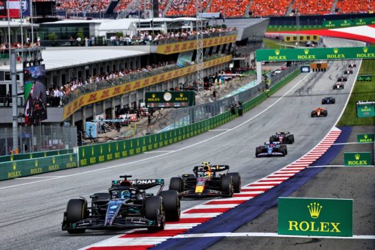 George Russell (GBR) Mercedes AMG F1 W14.
02.07.2023. Formula 1 World Championship, Rd 10, Austrian Grand Prix, Spielberg, Austria, Race Day.
- www.xpbimages.com, EMail: requests@xpbimages.com © Copyright: Batchelor / XPB Images