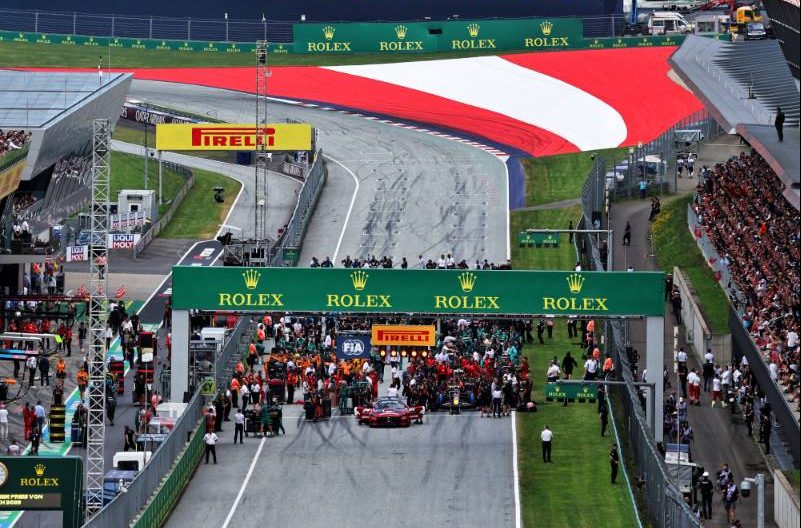 The grid before the start of the race. 02.07.2023. Formula 1 World Championship, Rd 10, Austrian Grand Prix, Spielberg, Austria, Race Day. - www.xpbimages.com, EMail: requests@xpbimages.com © Copyright: Moy / XPB Images