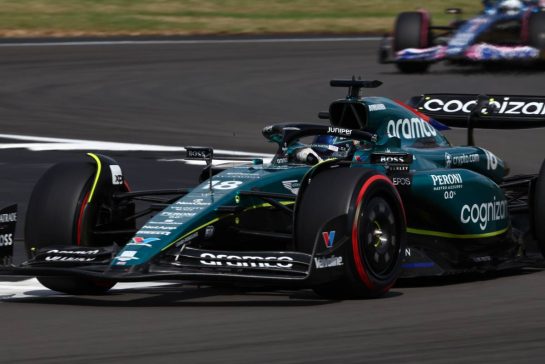 Lance Stroll (CDN) Aston Martin F1 Team AMR23.
08.07.2023. Formula 1 World Championship, Rd 11, British Grand Prix, Silverstone, England, Qualifying Day.
- www.xpbimages.com, EMail: requests@xpbimages.com © Copyright: Coates / XPB Images