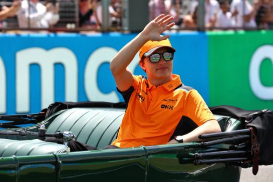 Oscar Piastri (AUS) McLaren on the drivers' parade.
09.07.2023. Formula 1 World Championship, Rd 11, British Grand Prix, Silverstone, England, Race Day.
- www.xpbimages.com, EMail: requests@xpbimages.com © Copyright: Coates / XPB Images