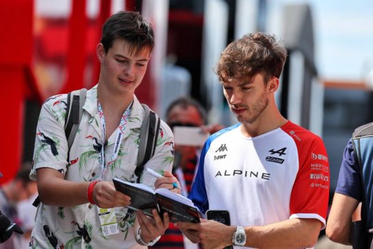 Pierre Gasly (FRA) Alpine F1 Team.
20.07.2023. Formula 1 World Championship, Rd 12, Hungarian Grand Prix, Budapest, Hungary, Preparation Day.
- www.xpbimages.com, EMail: requests@xpbimages.com © Copyright: Moy / XPB Images
