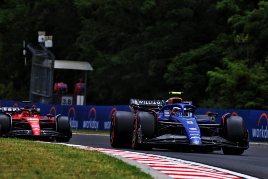 Logan Sargeant (USA) Williams Racing FW45.
21.07.2023. Formula 1 World Championship, Rd 12, Hungarian Grand Prix, Budapest, Hungary, Practice Day.
- www.xpbimages.com, EMail: requests@xpbimages.com © Copyright: Charniaux / XPB Images