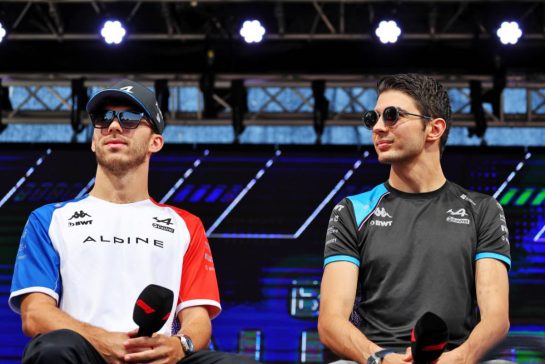 (L to R): Pierre Gasly (FRA) Alpine F1 Team and Esteban Ocon (FRA) Alpine F1 Team on the FanZone Stage.
22.07.2023. Formula 1 World Championship, Rd 12, Hungarian Grand Prix, Budapest, Hungary, Qualifying Day.
- www.xpbimages.com, EMail: requests@xpbimages.com © Copyright: Moy / XPB Images