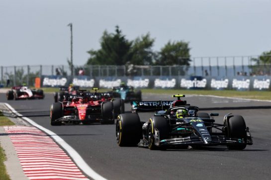 Lewis Hamilton (GBR) Mercedes AMG F1 W14.
23.07.2023. Formula 1 World Championship, Rd 12, Hungarian Grand Prix, Budapest, Hungary, Race Day.
- www.xpbimages.com, EMail: requests@xpbimages.com © Copyright: Moy / XPB Images