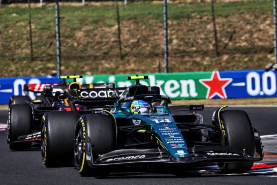 Fernando Alonso (ESP) Aston Martin F1 Team AMR23.
23.07.2023. Formula 1 World Championship, Rd 12, Hungarian Grand Prix, Budapest, Hungary, Race Day.
- www.xpbimages.com, EMail: requests@xpbimages.com © Copyright: Bearne / XPB Images