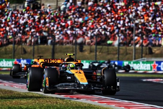 Lando Norris (GBR) McLaren MCL60.
23.07.2023. Formula 1 World Championship, Rd 12, Hungarian Grand Prix, Budapest, Hungary, Race Day.
- www.xpbimages.com, EMail: requests@xpbimages.com © Copyright: Bearne / XPB Images