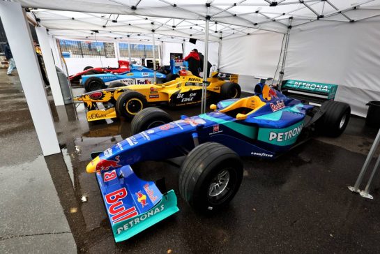 Circuit atmosphere - historic F1 cars.
27.07.2023. Formula 1 World Championship, Rd 13, Belgian Grand Prix, Spa Francorchamps, Belgium, Preparation Day.
- www.xpbimages.com, EMail: requests@xpbimages.com © Copyright: Moy / XPB Images