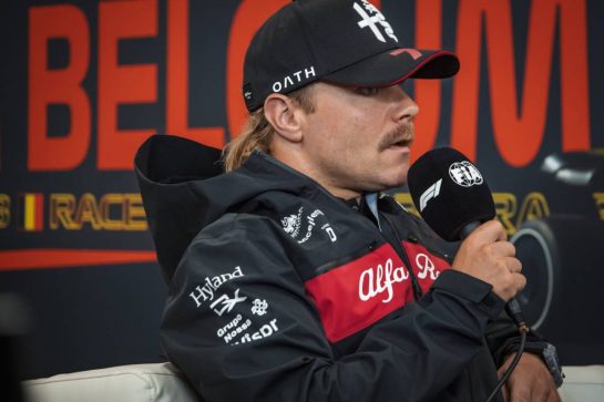 Valtteri Bottas (FIN) Alfa Romeo F1 Team in the FIA Press Conference.
27.07.2023. Formula 1 World Championship, Rd 13, Belgian Grand Prix, Spa Francorchamps, Belgium, Preparation Day.
- www.xpbimages.com, EMail: requests@xpbimages.com © Copyright: Bearne / XPB Images