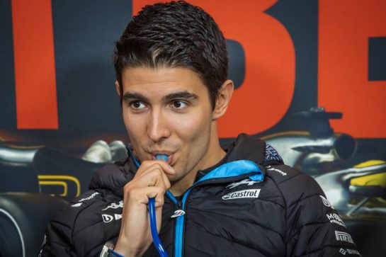 Esteban Ocon (FRA) Alpine F1 Team in the FIA Press Conference.
27.07.2023. Formula 1 World Championship, Rd 13, Belgian Grand Prix, Spa Francorchamps, Belgium, Preparation Day.
- www.xpbimages.com, EMail: requests@xpbimages.com © Copyright: Bearne / XPB Images