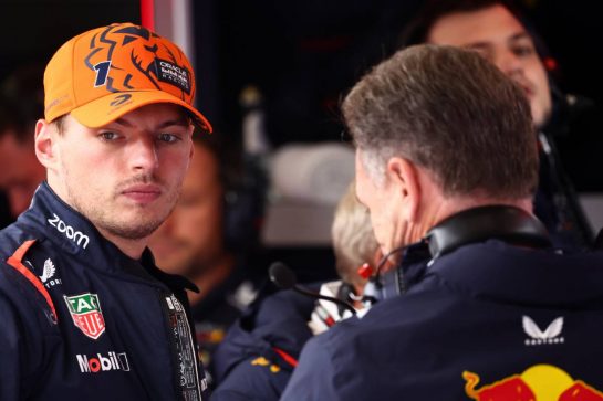 Max Verstappen (NLD) Red Bull Racing with Christian Horner (GBR) Red Bull Racing Team Principal.
28.07.2023. Formula 1 World Championship, Rd 13, Belgian Grand Prix, Spa Francorchamps, Belgium, Qualifying Day.
- www.xpbimages.com, EMail: requests@xpbimages.com © Copyright: Batchelor / XPB Images